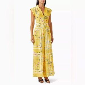 La Maise Studios Aria Belted Yellow Jumpsuit
